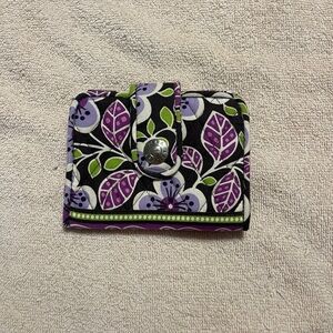 Vera Bradley Plum Petals Snappy Wallet Used